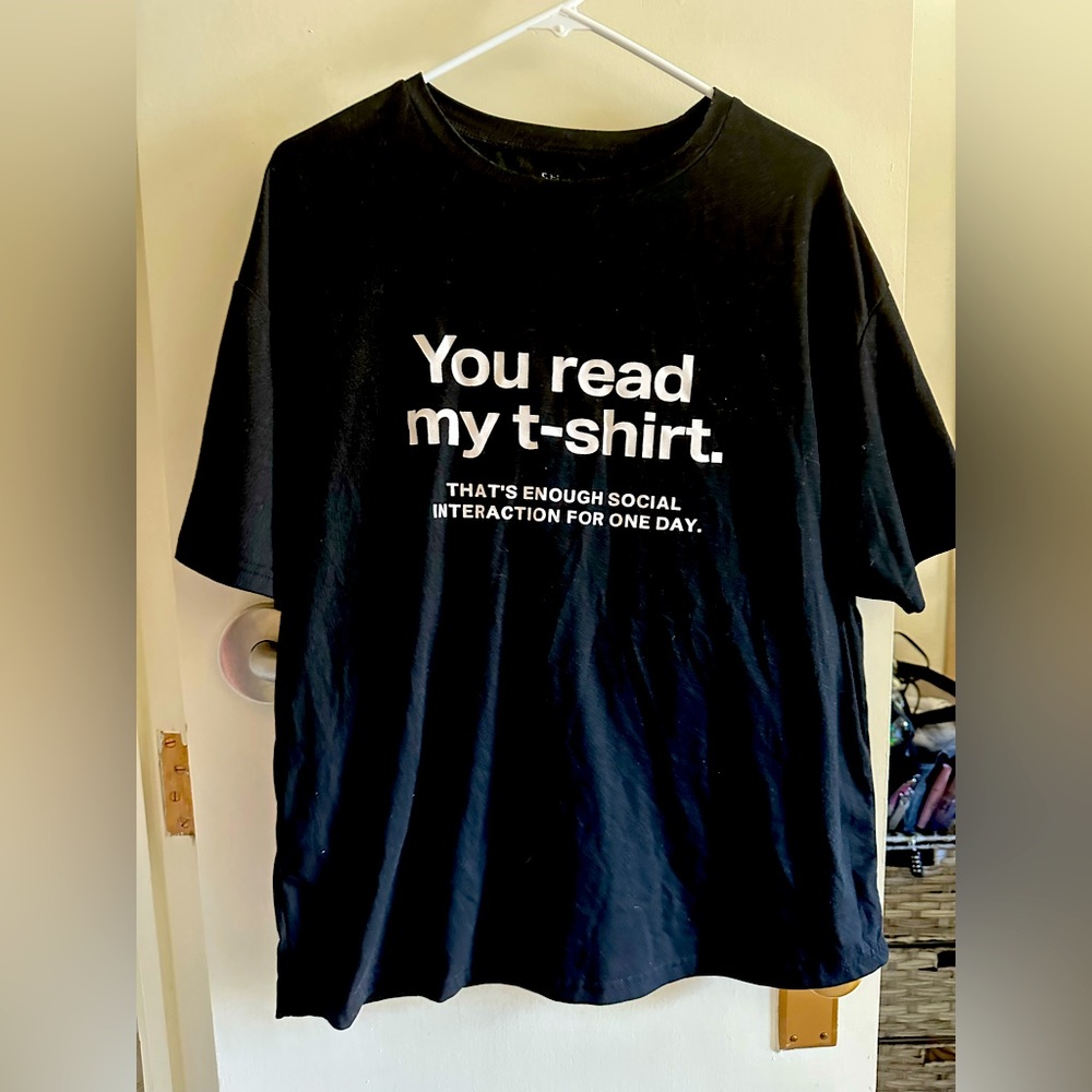 Black T-Shirt (You Read My Shirt)